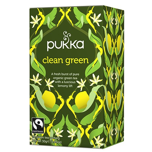 Clean Green te Økologisk - 20 br - Pukka 