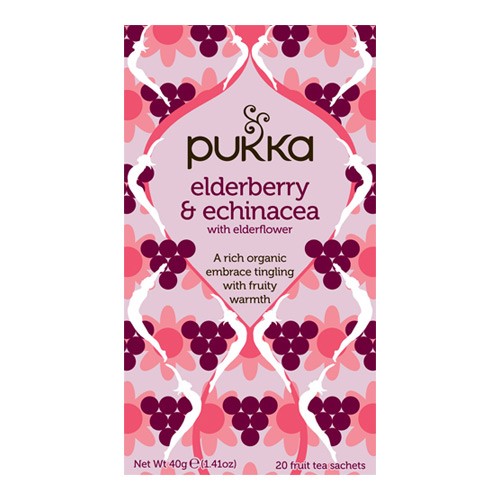 Elderberry & Echinacea te Økologisk - 20 br - Pukka 