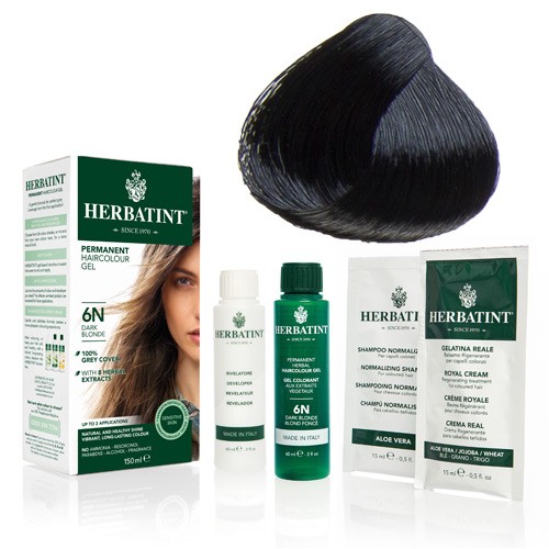 1N hårfarve Black - 135 ml - Herbatint (Refurbished A+)