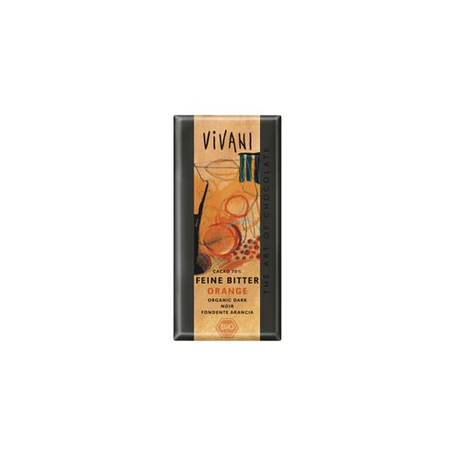 Vivani chokolade bitter m/orange Økologisk - 100 gram
