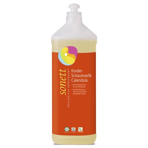 Børne skum håndsæbe calendula refill - 1 liter - Sonett 