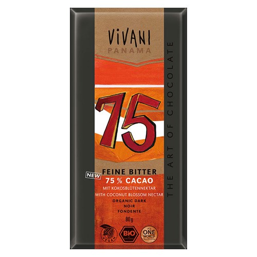 Panama chokolade mørk mælke   Økologisk  - 80 gram - Vivani 