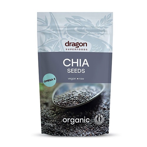 Chia frø Økologisk  - 200 gram - Dragon Superfoods