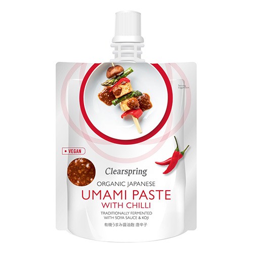 Japansk umami paste m chilli   Økologisk  - 150 gram - Clearspring - Mindst holdbar til : 05-04-2023