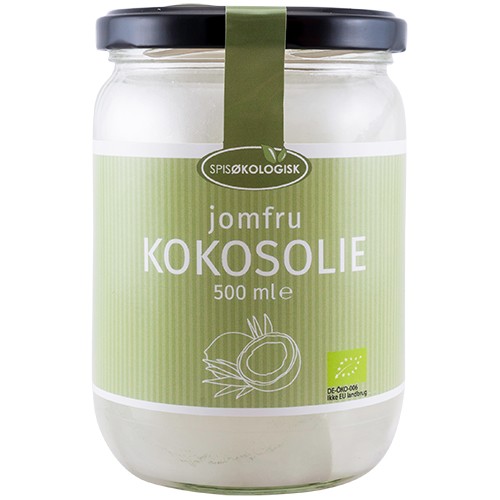 Kokosolie koldpresset jomfru Økologisk  - 500 ml - Spis Økologisk