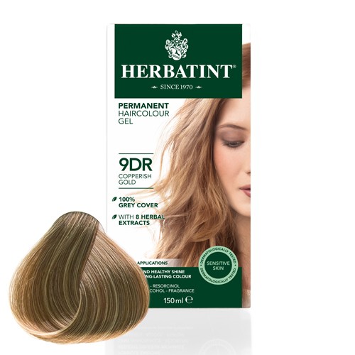 9DR hårfarve Copperish Gold - 150 ml - Herbatint 