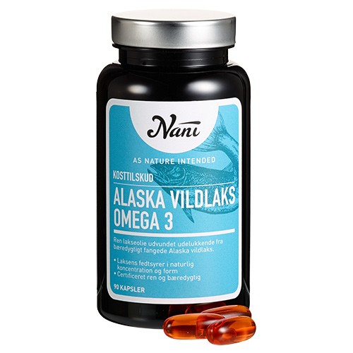Omega 3 Alaska Vildlaks Food State 90 Kapsler Fra Nani