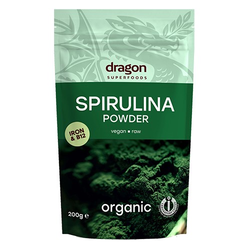 Spirulina pulver Økologisk - 200 gram - Dragon Foods