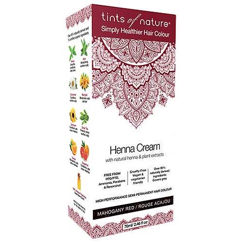 Hårfarve Henna Creme Mahogany - 70 ml - Tints of nature