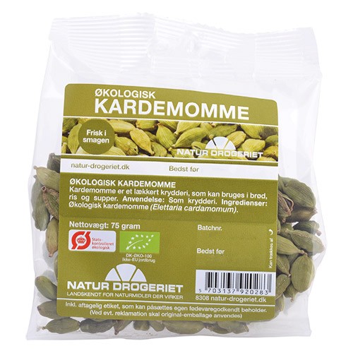 Kardemomme Hel Grøn økologisk 75 Gram Fra Natur Drogeriet
