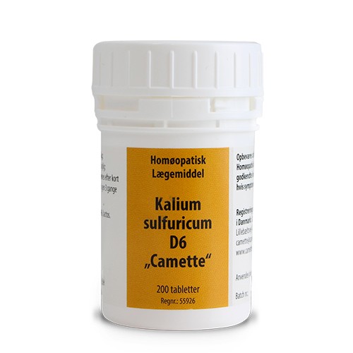 Kalium sulf. D6 Cellesalt 6 - 200 tabletter - Camette