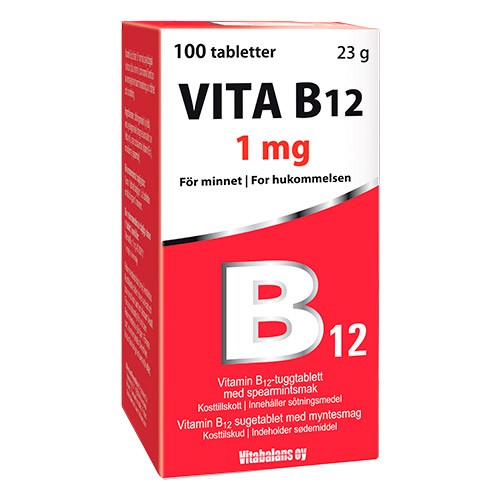 Vita B12 - 100 tabletter - Vitabalans