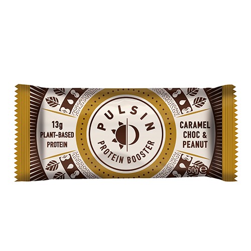 Billede af Proteinbar Caramel Choc & Peanut, Pulsin - 50 gram - Pulsin