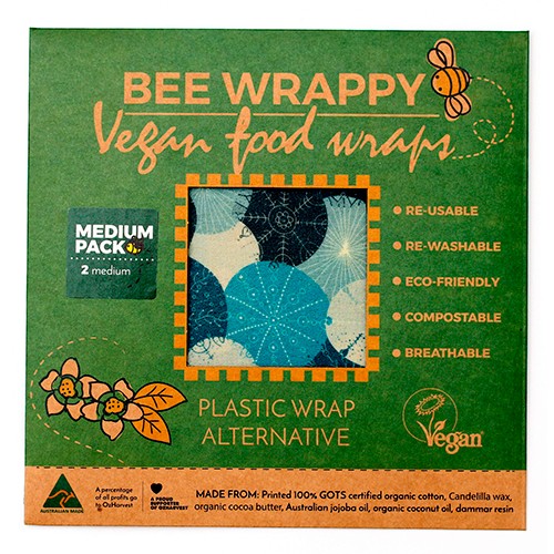 Billede af Vegan Food Wraps medium - 2 stk - Bee Wrappy