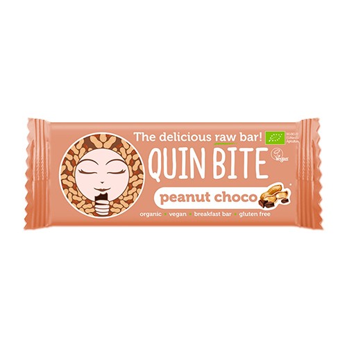Peanut choco Økologisk - 30 gram - Quin Bite