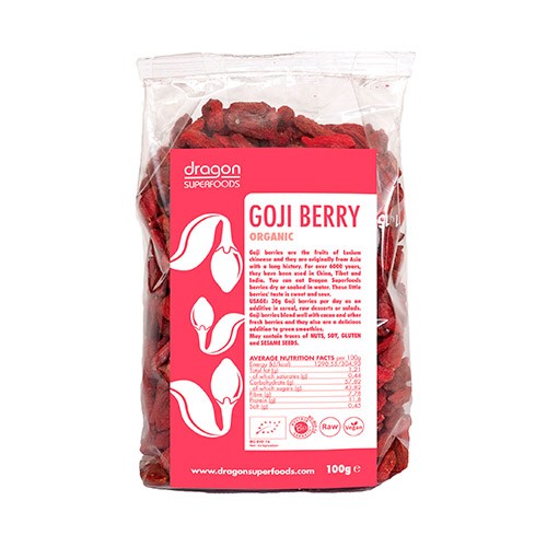 Goji bær Økologisk - 100 gram - Dragon Superfoods