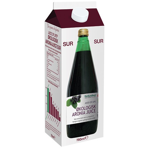 Billede af Aronia saft Ø, sur saft - 750 ml - Livets frugt saft