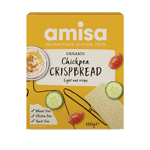 Billede af Knækbrød m. kikærter glutenfri Økologisk - 100 gram - Amisa