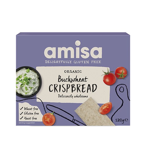 Billede af Knækbrød med boghvede glutenfri Økologisk - 120 gram - Organic Amisa