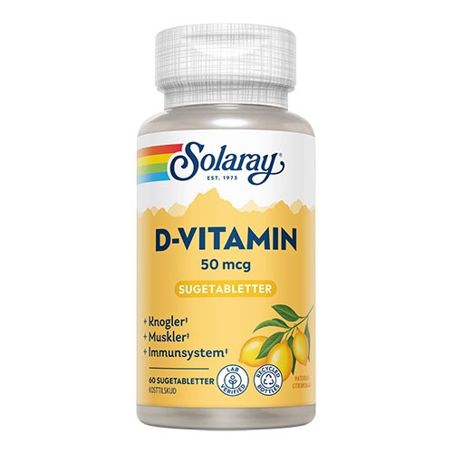 D-vitamin 50 mcg - 60 tabletter - Solaray