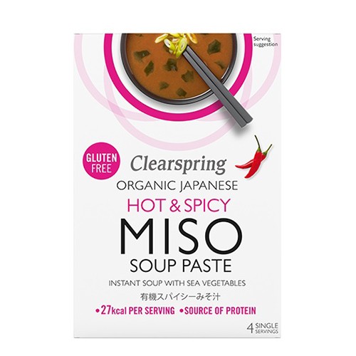 Instant Miso Soup hot & spicy Økologisk - 60 gram - Clearspring