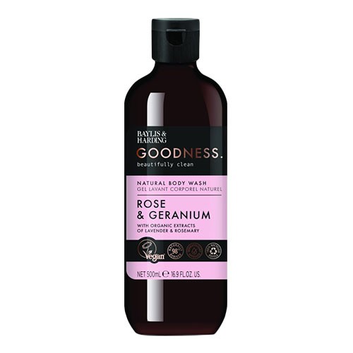 Billede af Body Wash rose & geranium - 500 ml - Baylis & Harding Goodness