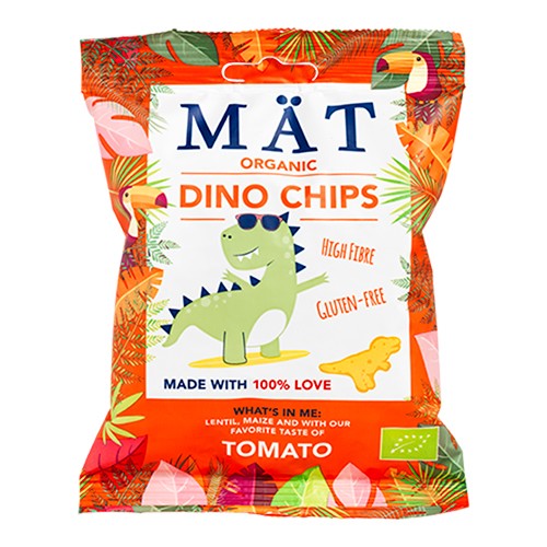 Billede af Organic Dino Chips Tomato - 35 gram - MÄT