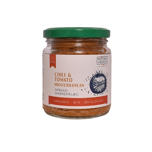 Smørepålæg Chili & Tomato Miditerranean Økologisk - 200 gram - Rømer Vegan