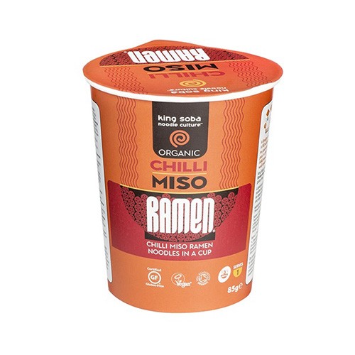 Chili Miso Ramen instant cup Økologisk - 85 gram - King Soba