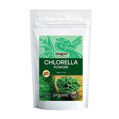 Chlorella pulver Økologisk - 200 gram - Dragon Superfoods