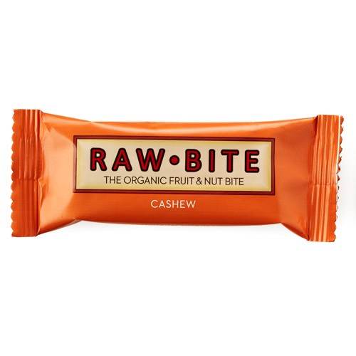 Cashew - Økologisk, Laktose- og glutenfri frugt- og nøddebar - 50 gram - RawBite 