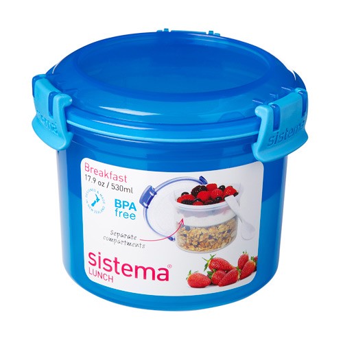 Madkasse Breakfast Blå Pink Limegrøn Stk Sistema