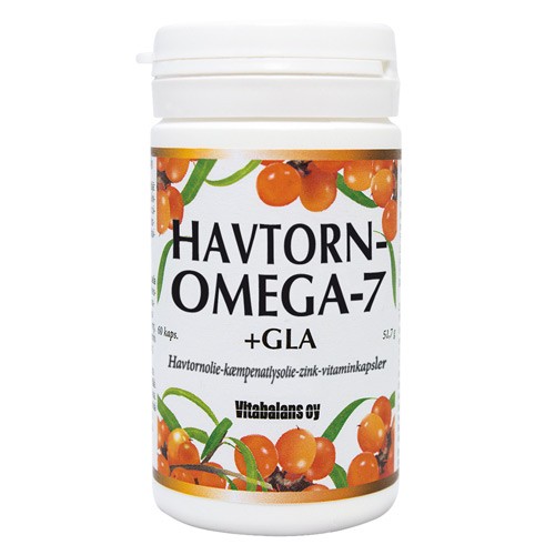 Havtorn omega 7 + GLA - 60 kap - Vitabalans