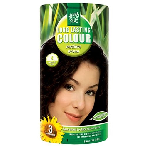 Hennaplus 4 hårfarve medium - 40 ml - Henna Plus