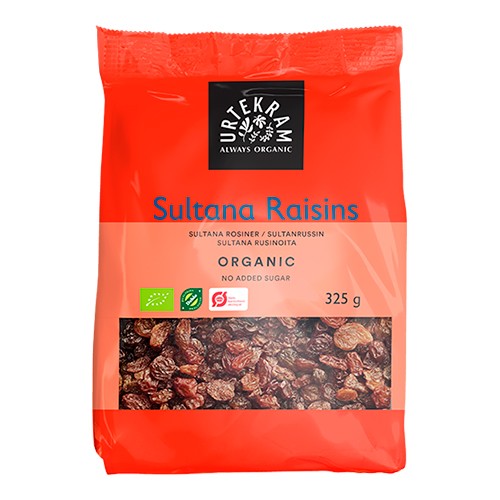 Rosiner sultanas Økologisk - 325 gram - Urtekram