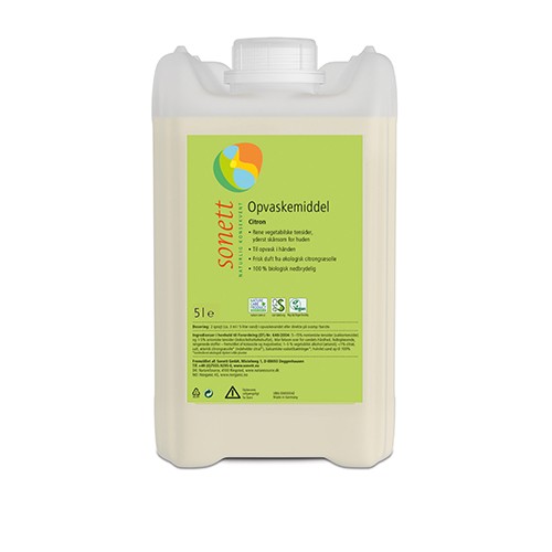 Opvaskemiddel citron Sonett - 5 liter - Sonett