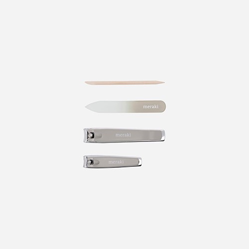 Billede af Negle kit, Grå cuticle push, nail file, small - 1 styk - Meraki