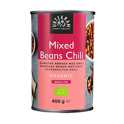 Mixed beans chili Økologisk  - 400 gram - Urtekram
