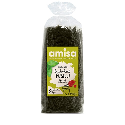 Billede af Boghvede Fusilli pasta økologisk - 500 gram - Organic Amisa