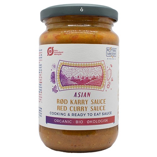 Asian Red Curry Sauce Økologisk - 350 gram -  Rømer Vegan