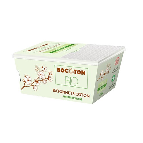 Billede af Vatpinde af økologisk bomuld - 1 pakke - Bocoton Bio