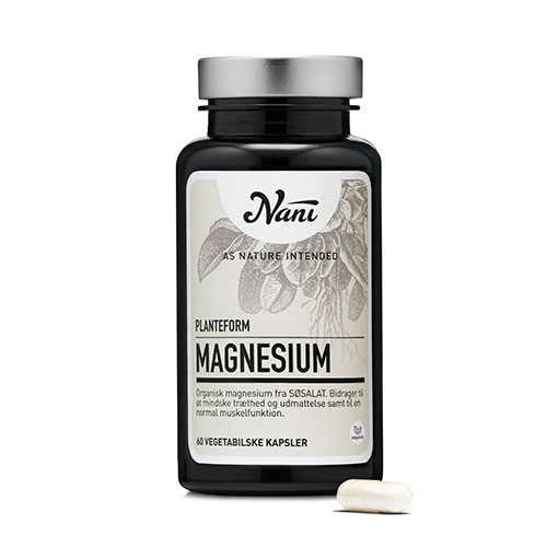 Magnesium organisk planteform - 60 kapsler -  Nani