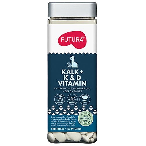 Futura Kalk + K & D vitamin - 300 Tabletter