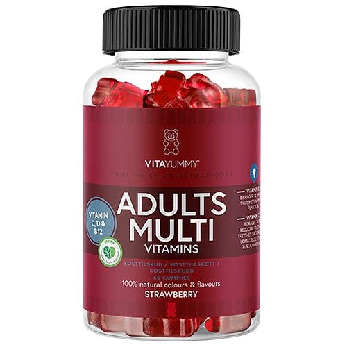 VitaYummy Adults Multivitamin Strawberry, 60 gum - 60 Vingummi - VitaYummy