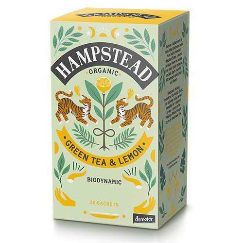 Grøn te & Citron Økologisk Demeter - 20 breve - Hampstead