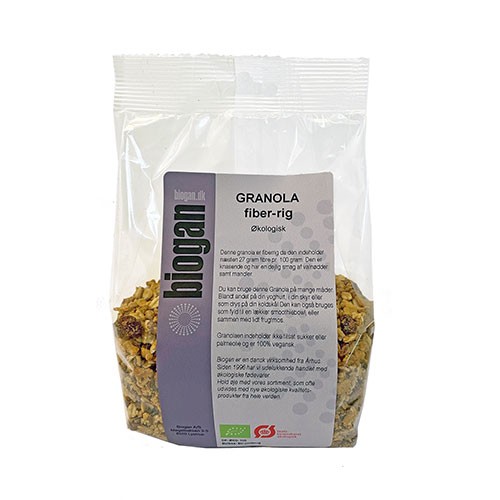Billede af Granola fiberrig Økologisk - 400 gram - Biogan - Mindst holdbar til : 01-07-2024