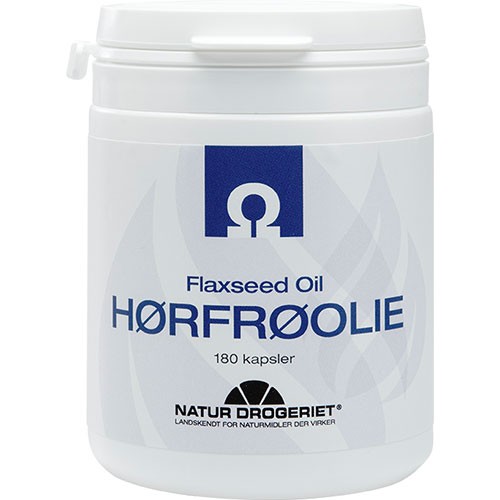 Hørfrøolie kaps 500 mg - 180 kapsler - Natur-Drogeriet