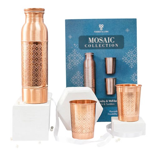 Kobber gavest Mosaic (1x900ml+2x300ml) - 1 styk