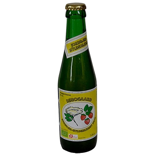 Jordbær-hyldeblomstdrik Økologisk - 25 cl - Søbogaard