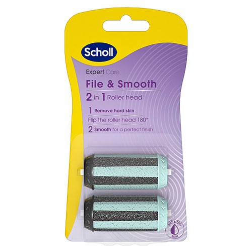 Scholl File & Smooth 2 In1 Roller Head 1 Pakke